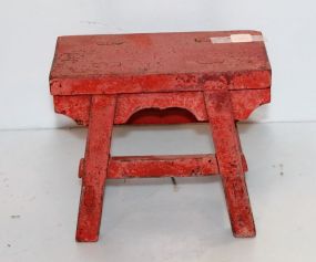 Small Red Child's Stool