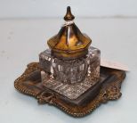 Glass Inkwell with Tray