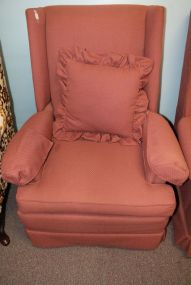Mauve Upholstered Arm Chair 
