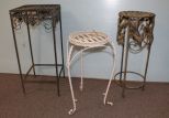 Three Metal Plant Stands