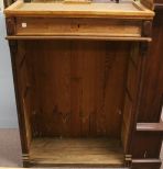 Stripped Walnut Bookcase with One Drawer