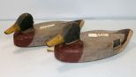 Two Antique Wood/Painted Ducks