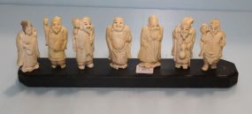 Seven Carved Figurines