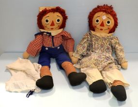 Pair 1970's Raggedy Ann and Andy