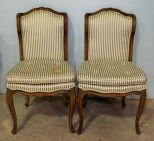 Pair of Country French Cushioned Side Chairs