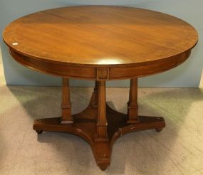 Birdseye Maple Round Pedestal Dining Table
