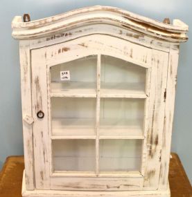 Painted White Hanging Spice Cabinet 