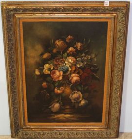 Floral Print in Antique Frame