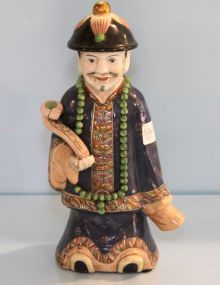 Porcelain Hand Painted Figure of Chinese Man