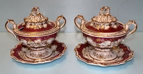 Pair 19th Century Porcelain Sauce Boats