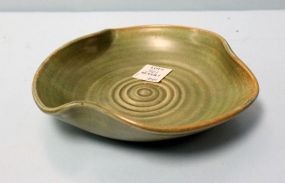 Marked Shearwater Ashtray Dish with Crimped Edges