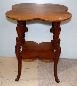 Turn of the Century Clover Leaf Shape End Table