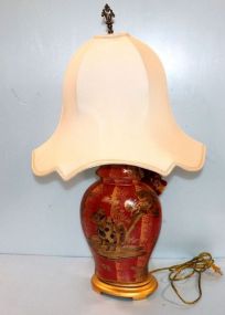 Hand Painted Oriental Style Lamp