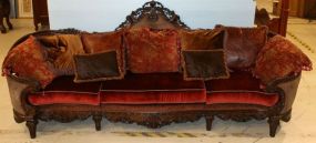 Heavily Carved Victorian Style Sofa