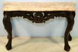 Marble Top Carved Console