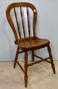 Small Stenciled Windsor Style Side Chair