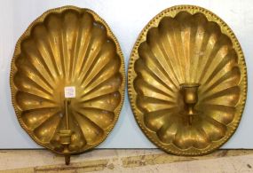 Two Brass Candle Sconces