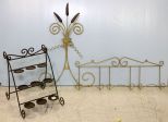 Iron Wall Sconce, Metal Plate Rack & Metal Candle Holder