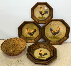 Two Sets of Three Nesting Baskets & Single Basket