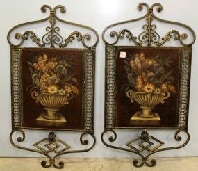Two Metal & Painted Wall Plaques