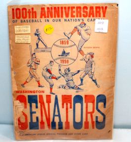 1959 Washington Senators Program