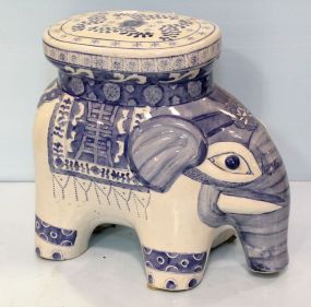 Porcelain Blue & White Elephant