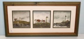 Three Lighthouse Framed Pictures
