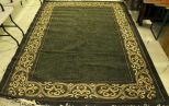 Machine Made Black Rug