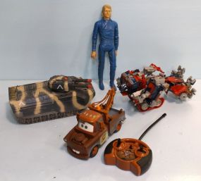 TowMater Remote Control Truck, Optimus Prime, Army Tank & General Custard Doll