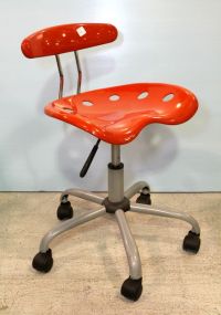 Red Swivel Office Mechanic Chair