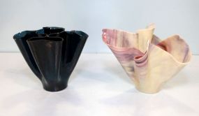 Two Fluted Glass Bowls