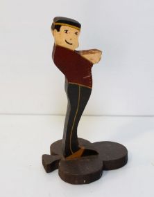 Carved and Painted Stand of Waiter