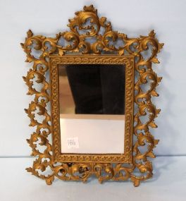 Ornate Metal Painted Gold Mirror