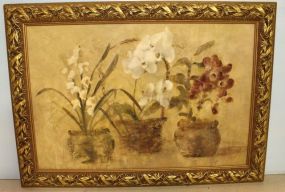 Painting of Flower on Particle Board