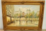Contemporary Oil Painting of European Town