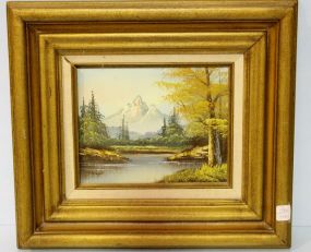Small Landscape Oil Painting Signed Philip