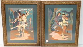 Pair Paint by Numbers of Ballerinas