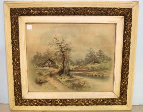 1894 Victorian Print in Original Frame