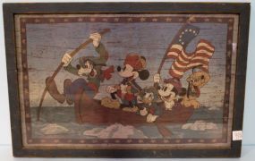 Disney Characters in Boat