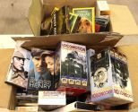 Two Boxes of DVDs 