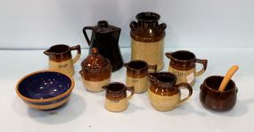 Five Pottery Pitchers
