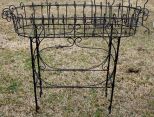 Black Oval Wrought Iron Planter