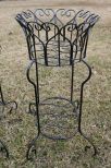 Black Oval Heart Wrought Iron Planter