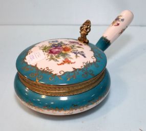 Handpainted Porcelain Box with Handle
