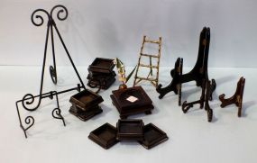 Small Easels, Brass Bell, and Ten Coasters
