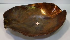 Signed Decorative Leaf Shaped Bowl