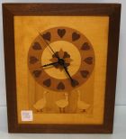 Inlay Duck Clock signed Nelson 