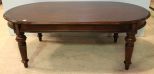Oval Mahogany Banded Inlaid Coffee Table