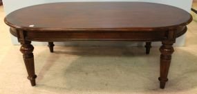 Oval Mahogany Banded Inlaid Coffee Table