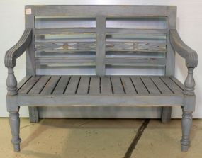 Small Blue Childs Two Seat Bench
